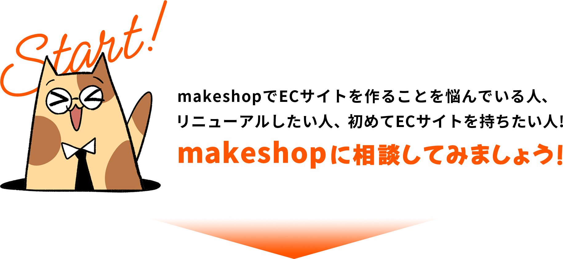 makeshopでECサイトを作ることを悩んでいる人、リニューアルしたい人、初めてECサイト持ちたい人！makeshopに相談してみましょう！